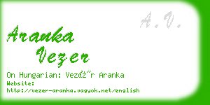 aranka vezer business card